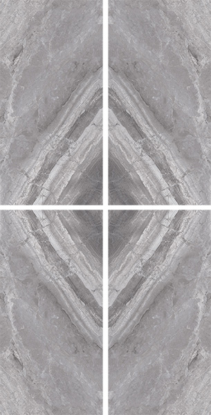 Фото Керамогранит SUPREME Book Match Grey Levigato S/4 (77536) 60x120x1.2x2.4 от Cerdomus