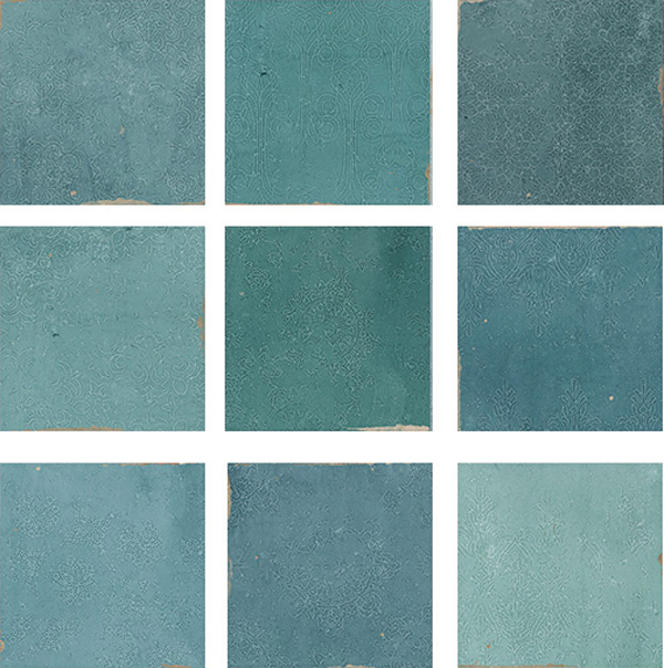 Фото Настенная плитка MESTIZAJE ZELLIGE DECOR TURQUES (111361) 12.5x12.5 от WOW