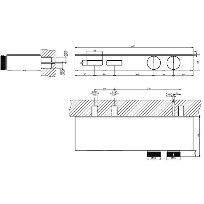 Фото Смеситель для душа Gessi Hi-Fi 63022#706 черный