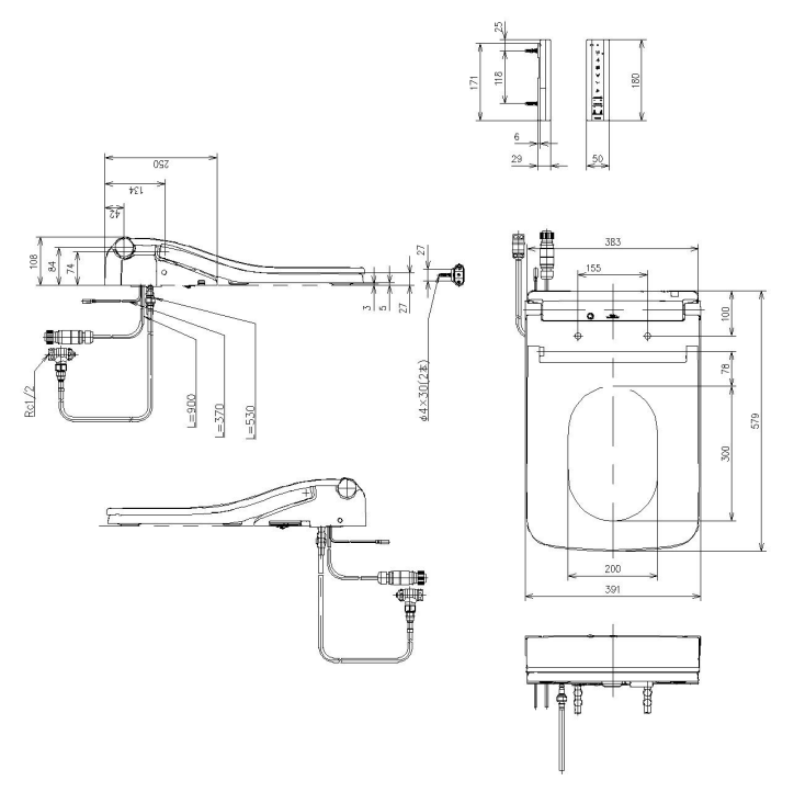 Фото Крышка-биде для унитаза TOTO Washlet SW TCF804C2Z#NW1