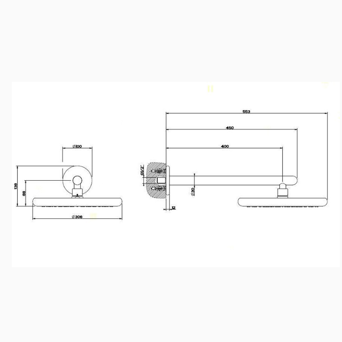 Фото Верхний душ Gessi Goccia 33756#299 черный