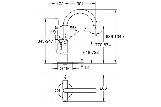 Фото Смеситель для ванны GROHE Atrio New 25044003