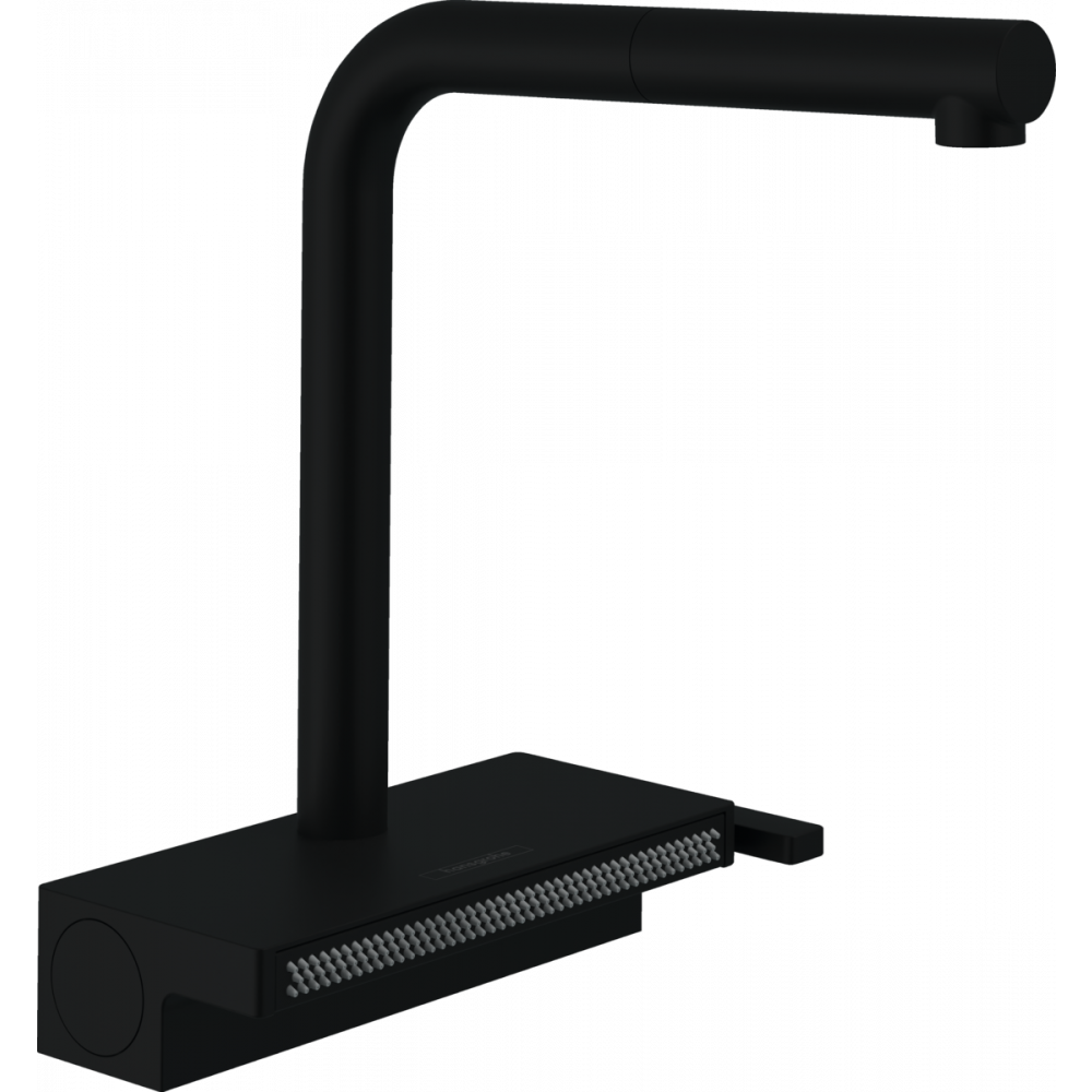 Фото Смеситель для кухни hansgrohe Aquno Select M81, 250, 2jet, sBox 73830670 с вытяжным душем, матовый черный