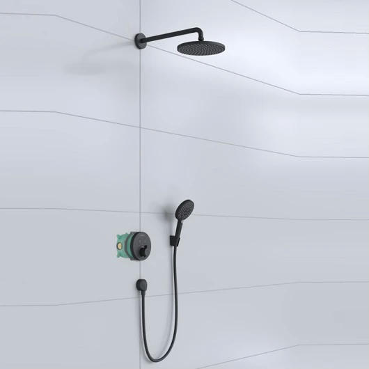 Фото Душевой комплект hansgrohe Raindance S 27959670 черный матовый