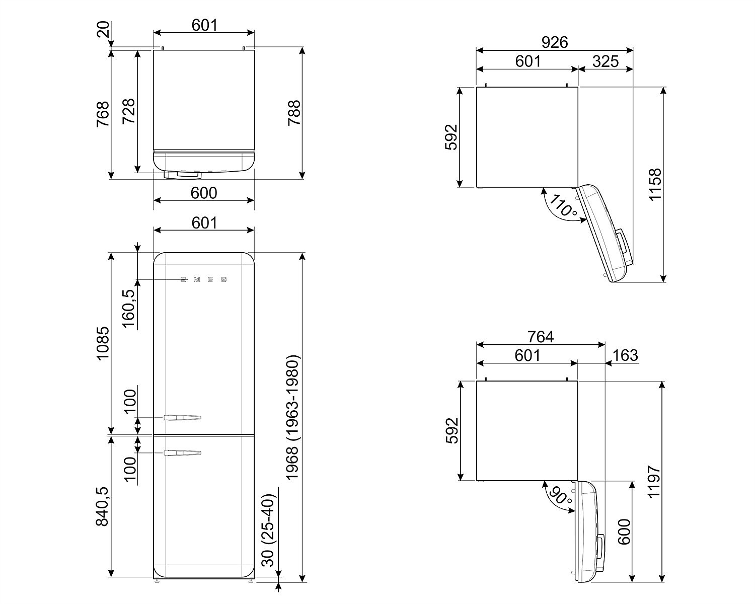 Фото Холодильник Smeg FAB32RBE5