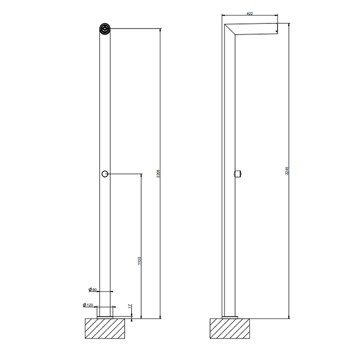 Фото Душевая стойка Gessi Outdoor 63201#299 черный
