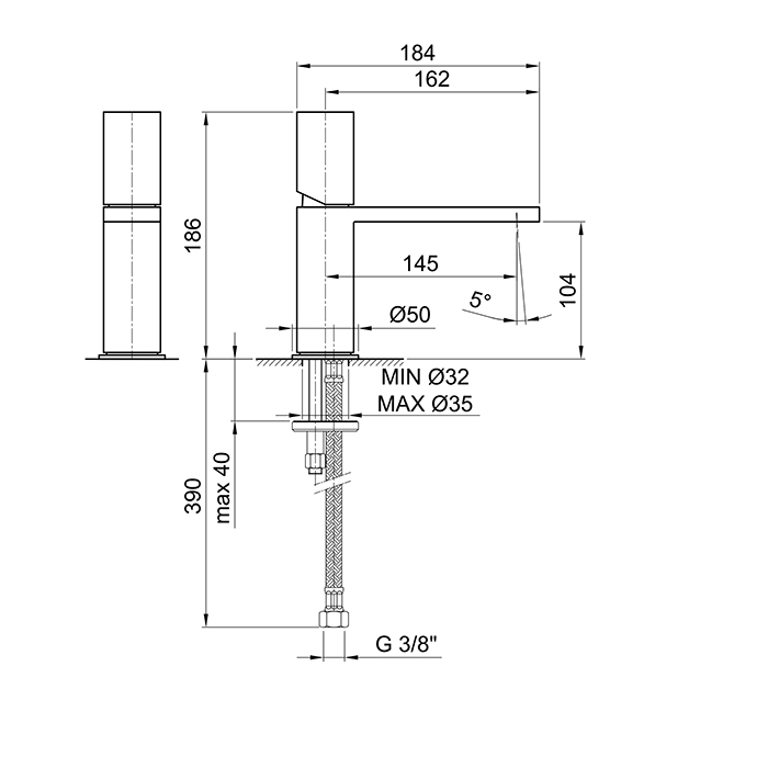 Фото Смеситель для раковины Fantini Milano 31 02 3003WF