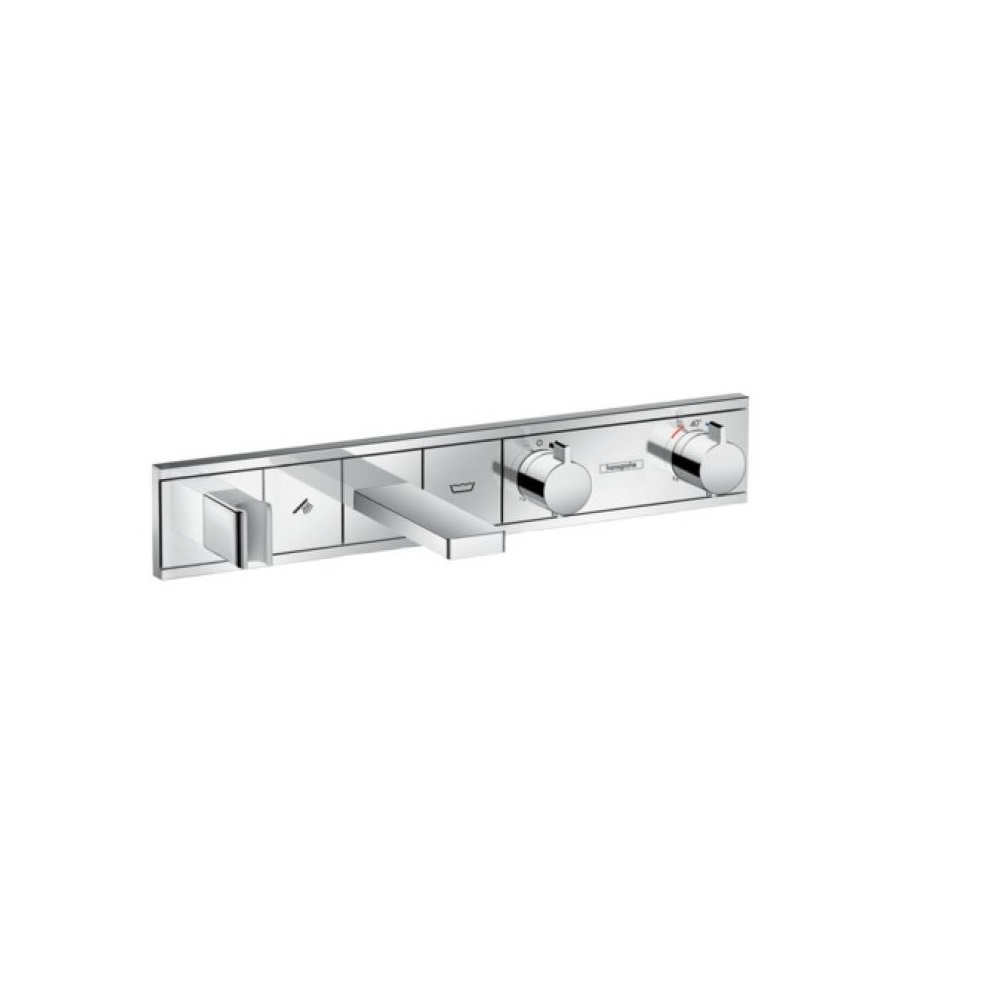 Фото Смеситель для ванны с термостатом hansgrohe RainSelect 15359000 с 2 потребителями, хром