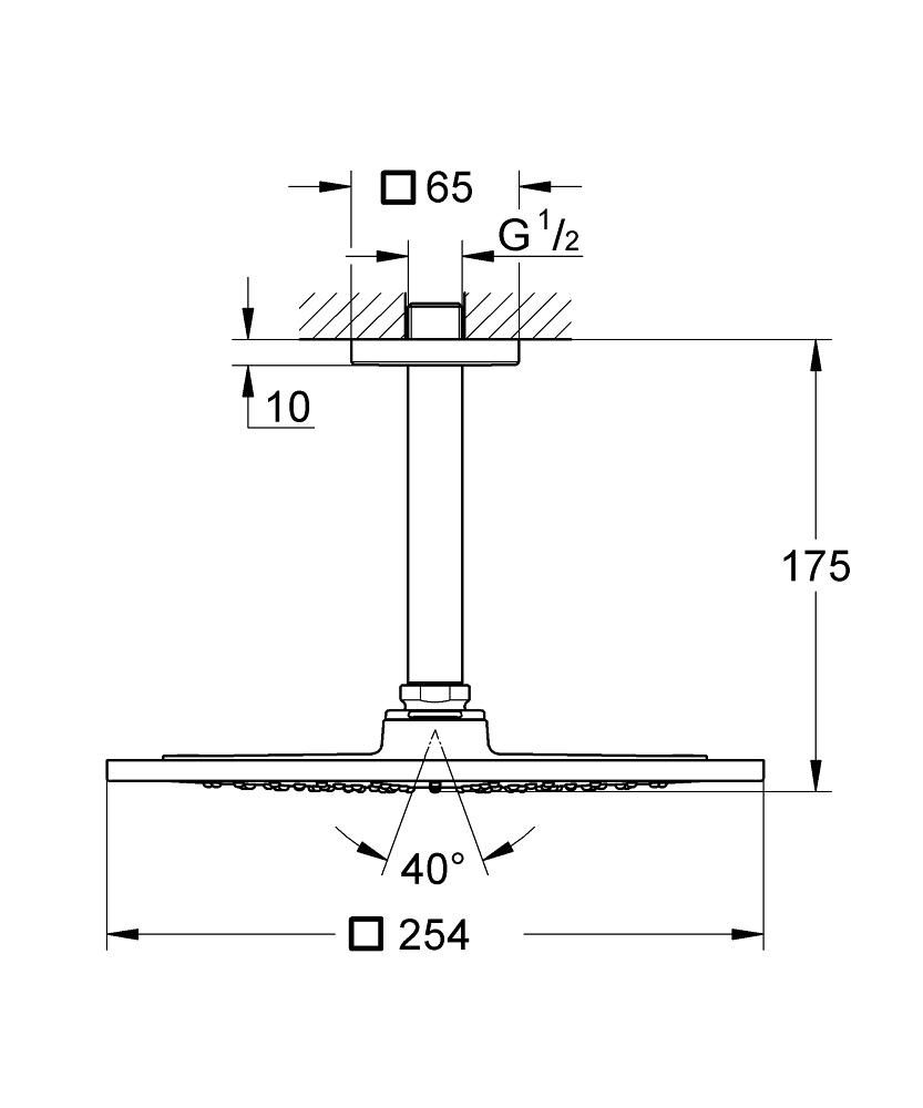 Фото Верхний душ GROHE  Rainshower F-series 26071000