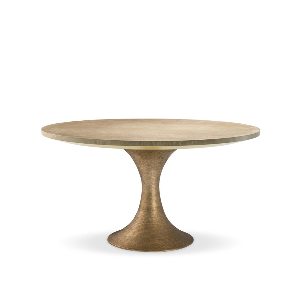 Фото Обеденный стол Melchior ROUND (брашированная латунь)