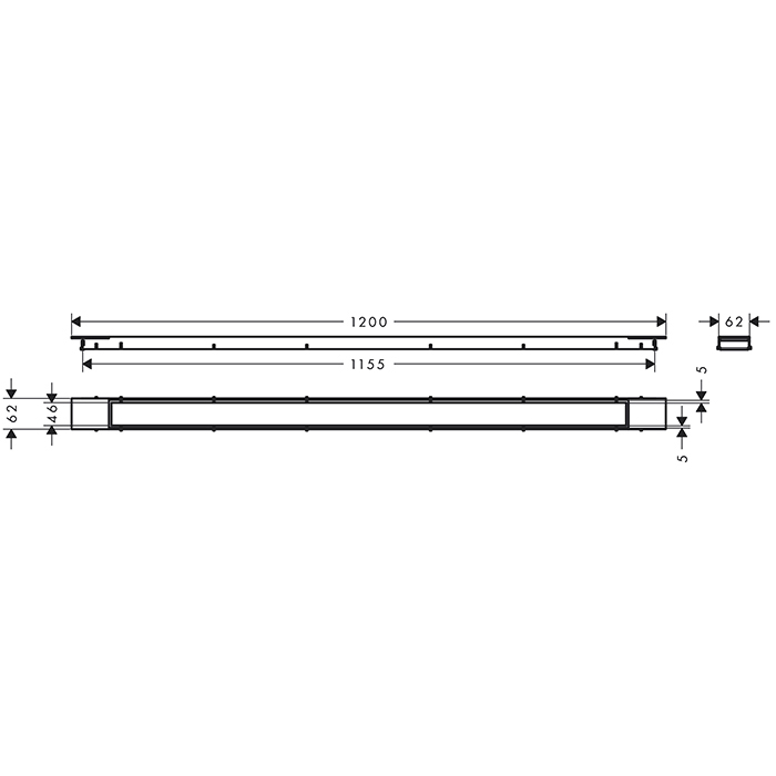 Фото Решетка для трапа Hansgrohe Raindrain 56218670 черная матовая