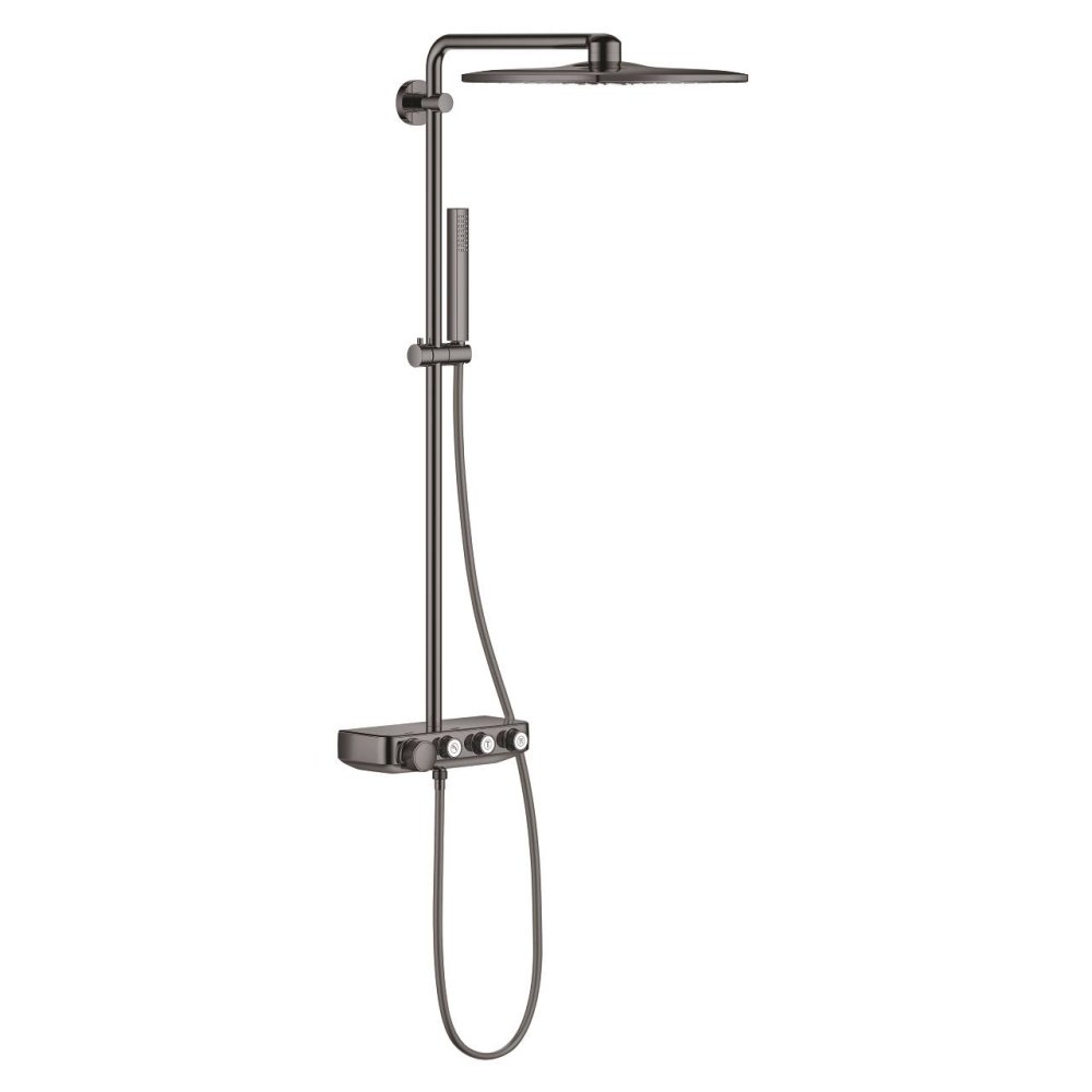 Фото Душевая стойка Grohe Euphoria SmartControl 310 Duo Cube 26508A00 темный графит глянец