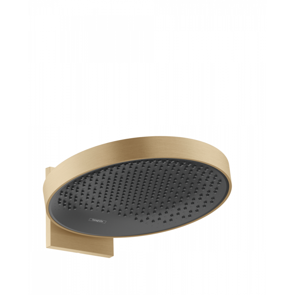 Фото Верхний душ hansgrohe Rainfinity 360 1jet 26230140 с настенным креплением, шлифованная бронза
