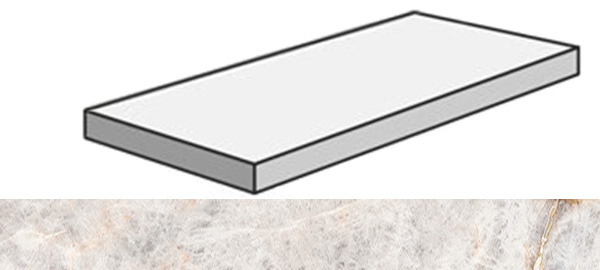 Фото Угловая ступень SENSI GEMS ANG.TOP SX CRYSTAL левая (PF60005697) 32x120x4.5x2 от ABK Ceramiche