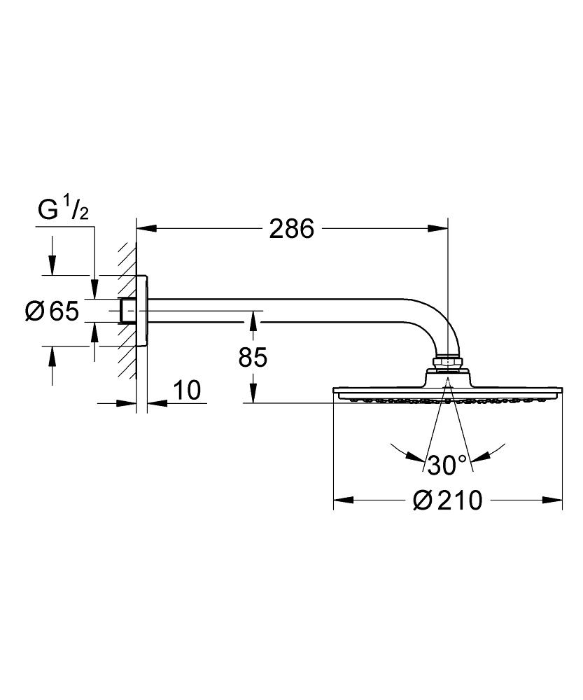 Фото Верхний душ GROHE  Rainshower Cosmopolitan 26052000