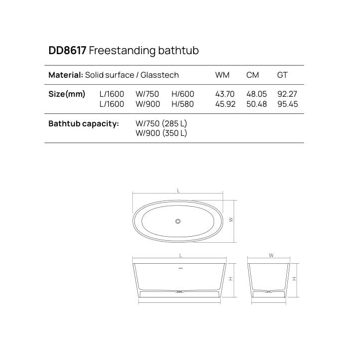 Фото Отдельностоящая ванна Dea Design Nature 160х75х60 DD8617 1600 R1 sunset