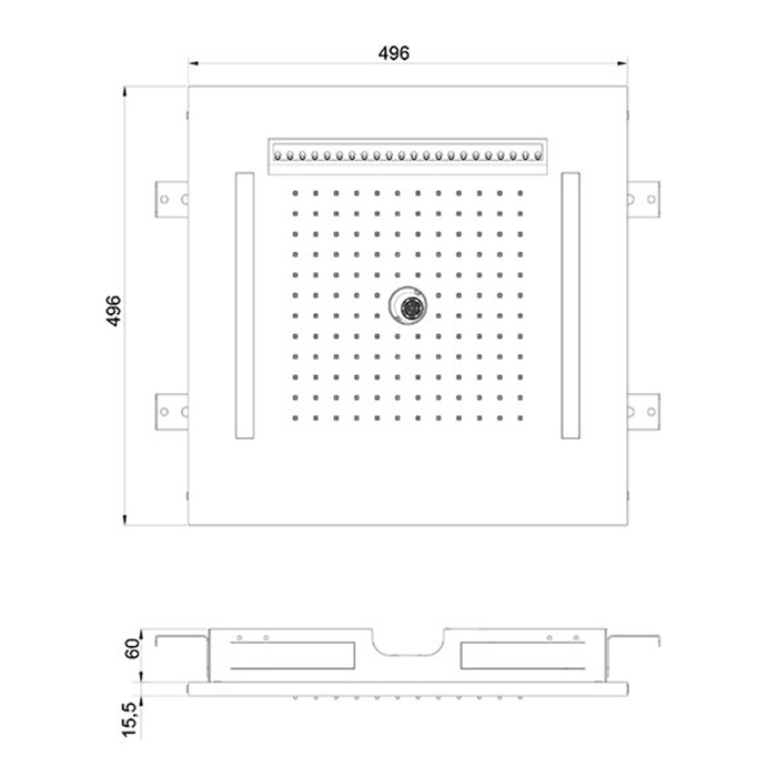 Фото Верхний душ Almar E044259.HB латунь