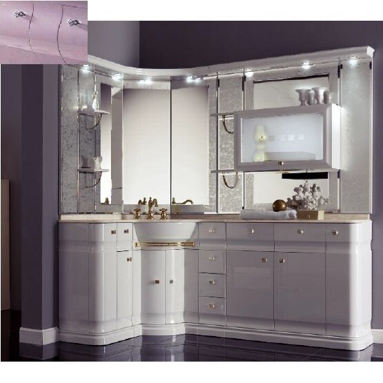 Фото Тумба Eurodesign 21х35х83h LAC-21.DX белый/хром