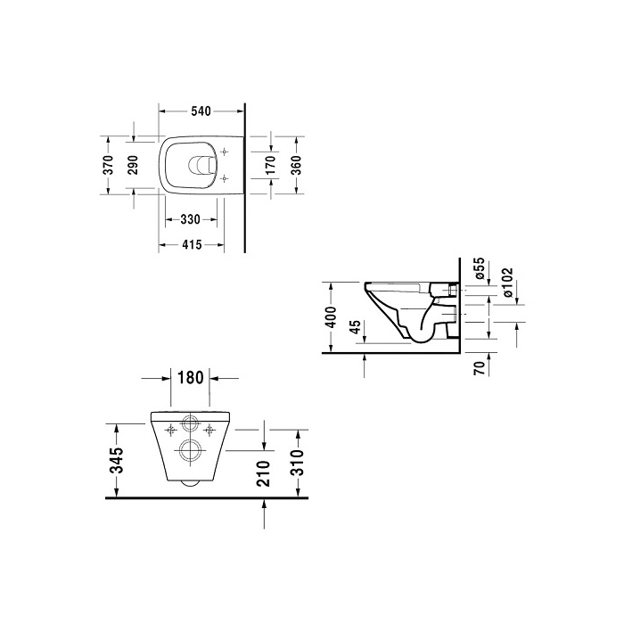 Фото Подвесной унитаз Duravit Rimless 25510900001
