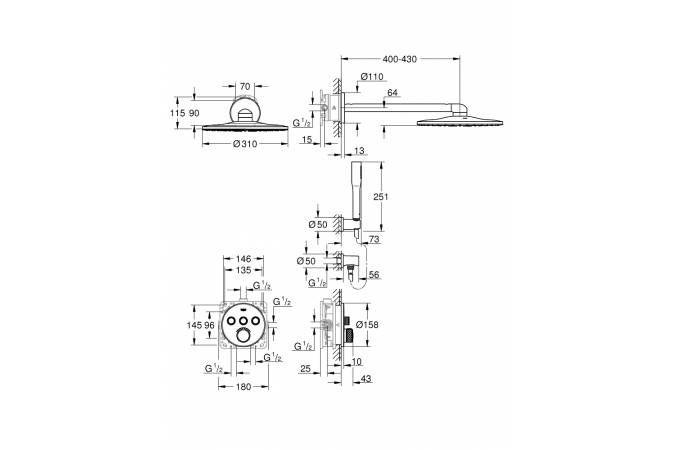 Фото Душевой комплект GROHE Euphoria Cosmopolitan 34709000