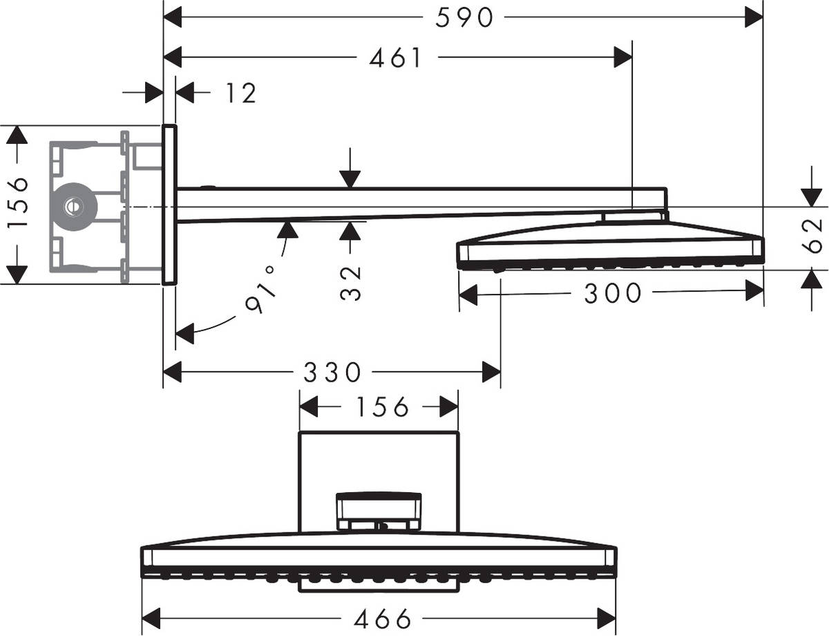 Фото Верхний душ hansgrohe Rainmaker Select 24005400