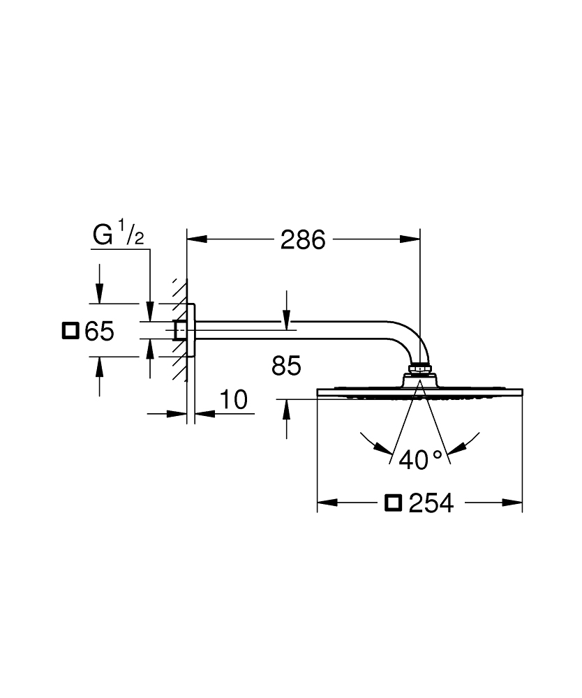 Фото Верхний душ GROHE Rainshower F-series 26070000