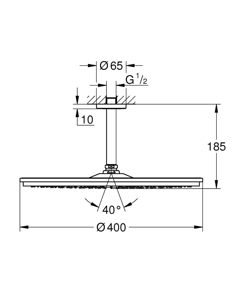 Фото Верхний душ GROHE Rainshower Cosmopolitan 26256000