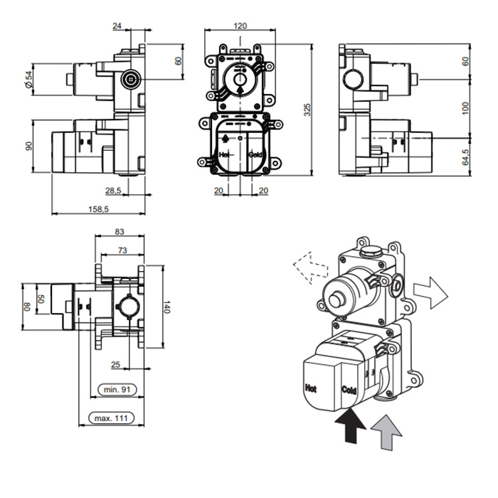 Фото Смеситель Almar High Flow E176504 черный