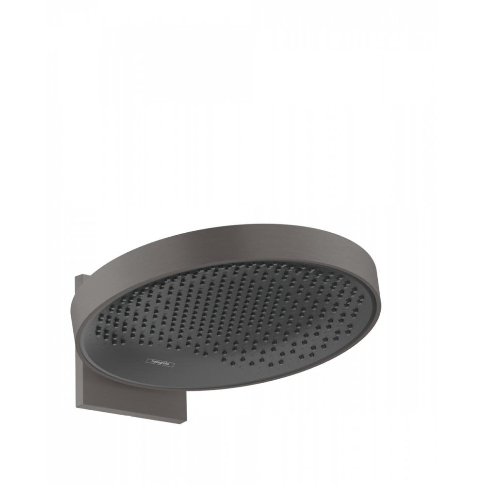 Фото Верхний душ hansgrohe Rainfinity 360 1jet 26230340 с настенным креплением, шлифованный черный хром