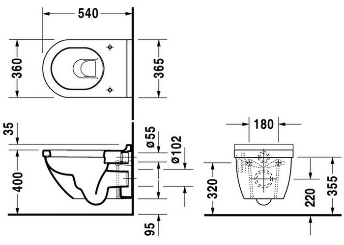 Фото Подвесной унитаз Duravit Starck 3 22250900001-WG