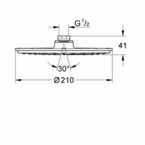 Фото Верхний душ Grohe Rainshower Cosmopolitan 210 28368LS0