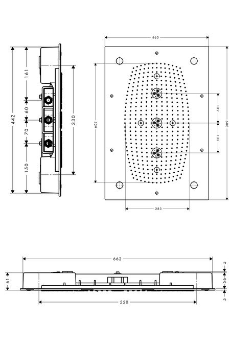 Фото Верхний душ hansgrohe Raindance Rainmaker Air 28418000 с подсветкой