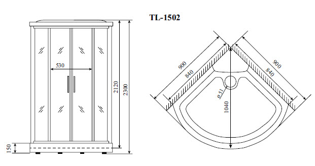 Фото Душевая кабина Timo Lux TL-1502