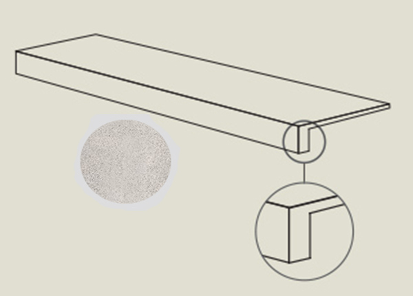 Фото Ступень фронтальная BLEND CONC.GRAD.TOP MOON RET (PF60006948) 32x120x4.5 от ABK Ceramiche