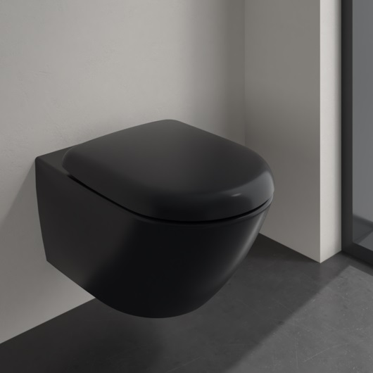 Фото Подвесной унитаз Villeroy&Boch Antao 4674T0R7 чистый черный