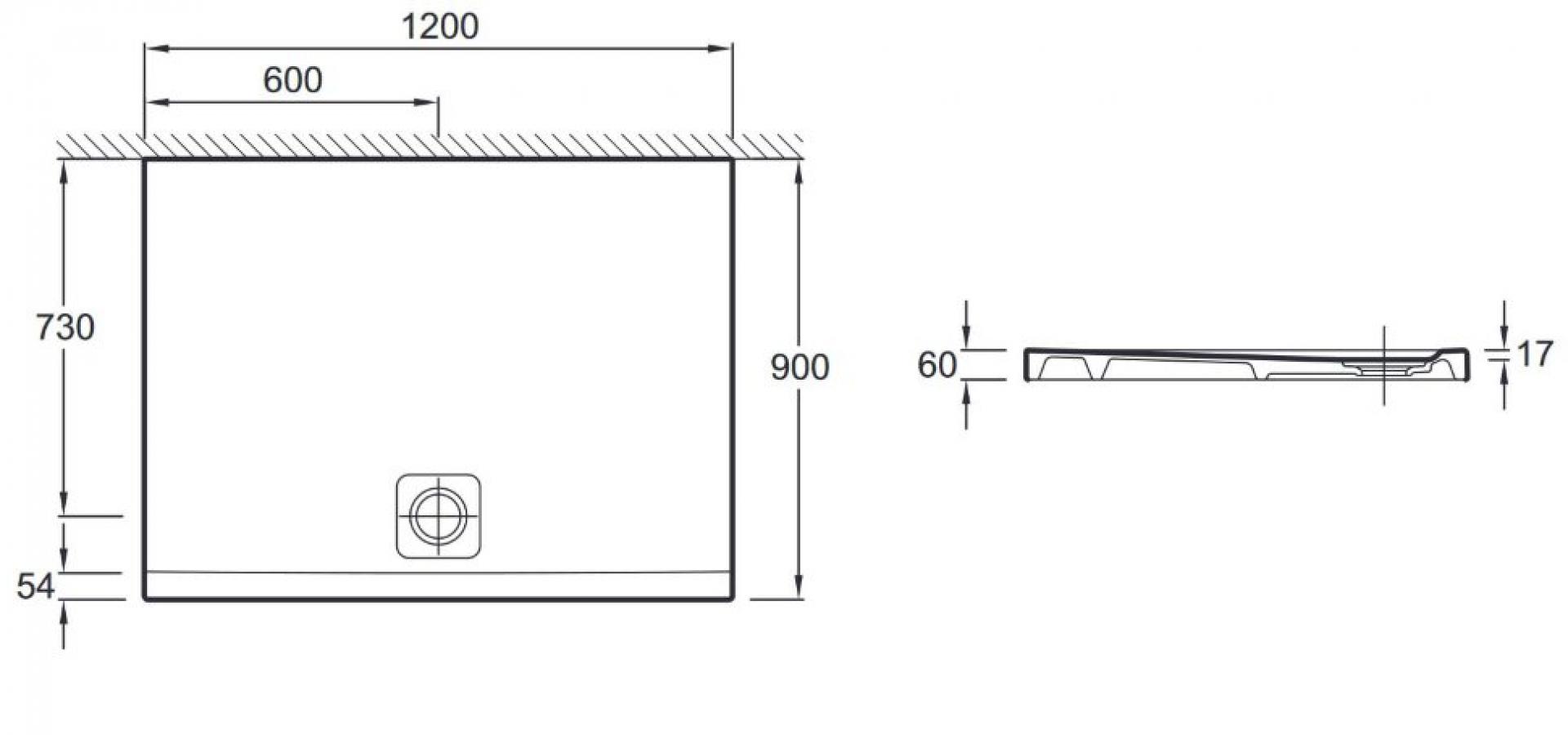 Фото Душевой поддон 120x90 Jacob Delafon Odeon Up N115K-220