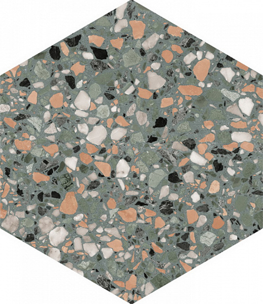 Фото Керамогранит Terrazzo Teal (123384) 32xx36.8 от DNA Tiles