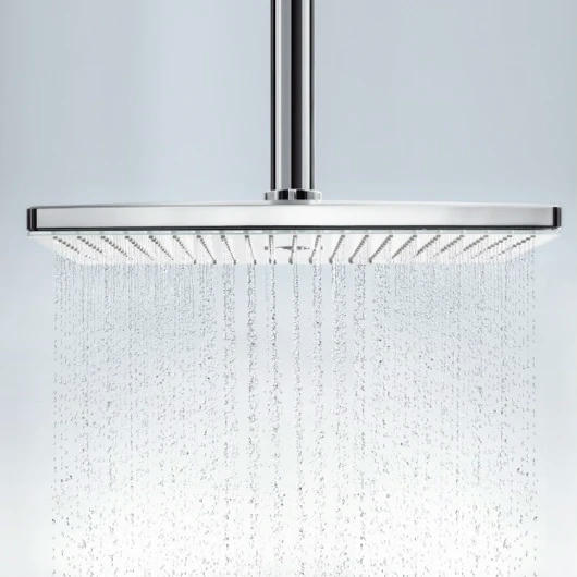 Фото Верхний душ hansgrohe Rainmaker Select 24006400 с потолочным подсоединением, белый/хром