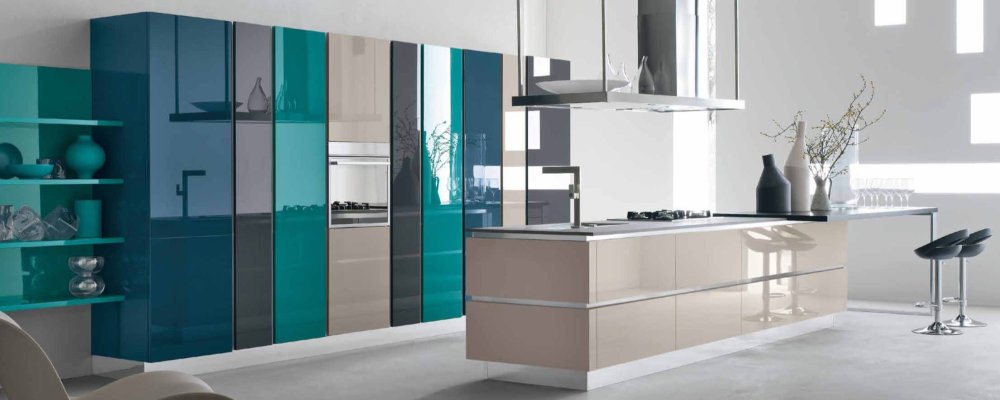 Фото Кухня Stosa Color Trend прямая с островом