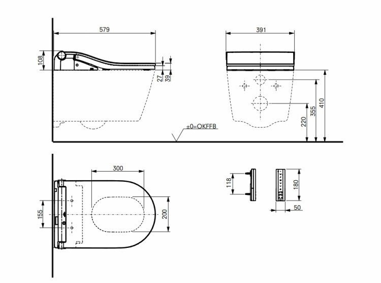 Фото Крышка-биде для унитаза TOTO Washlet RG Lite TCF802C2IN#NW1