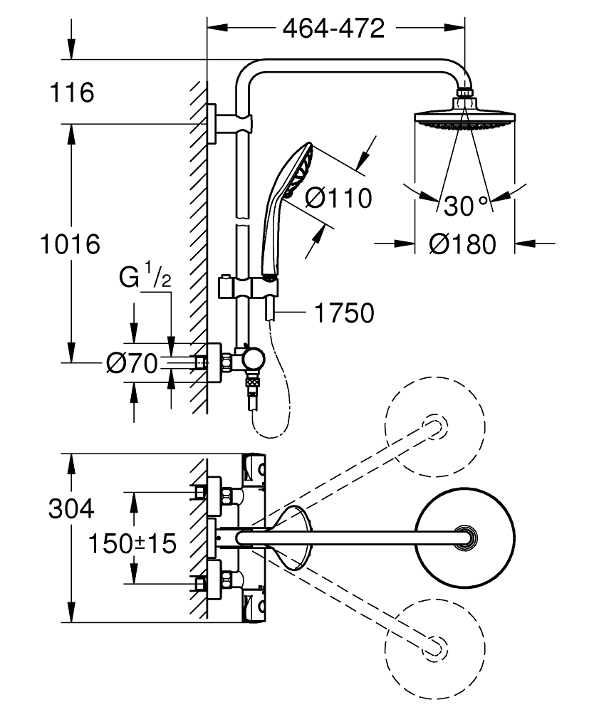Фото Душевая стойка GROHE Euphoria System 26418000