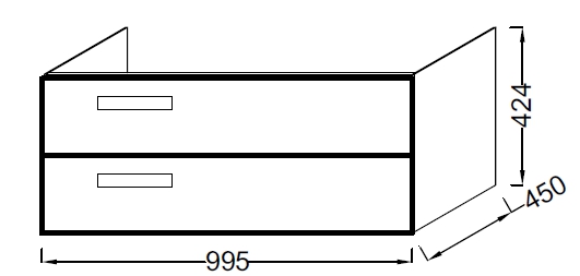 Фото Тумба под раковину Jacob Delafon Rythmik 100 EB1304-G1C, белый