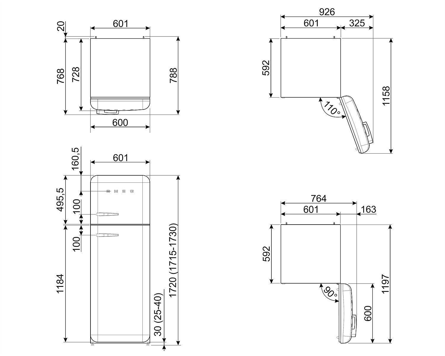 Фото Холодильник Smeg FAB30RBE5