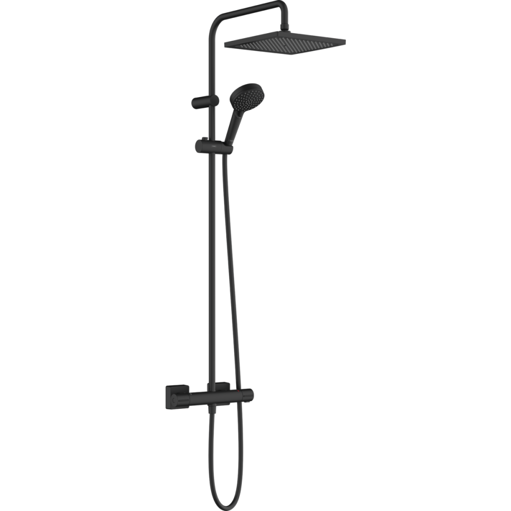 Фото Душевая стойка hansgrohe Vernis Blend Showerpipe 240 1jet EcoSmart 26429670 черный матовый