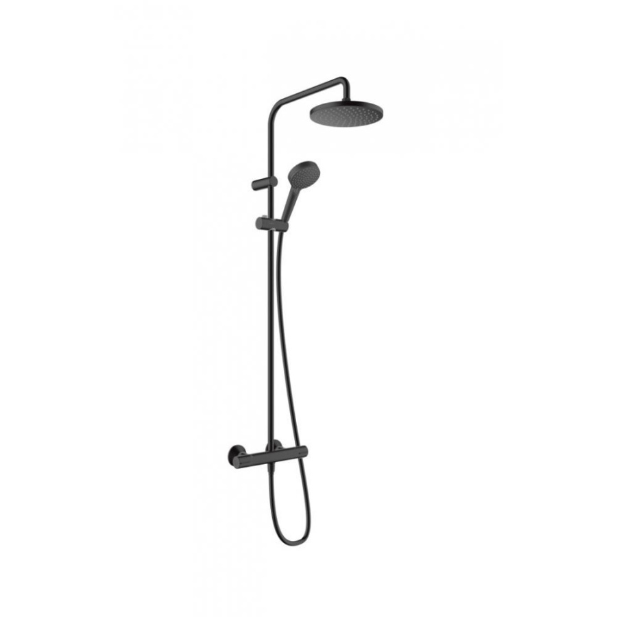 Фото Душевая стойка hansgrohe Vernis Blend 26276670 Showerpipe 200 1jet с термостатом, матовый черный
