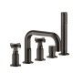 Фото Смеситель для ванны Gessi Inciso 58140#299 черный матовый