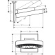 Фото Верхний душ hansgrohe Rainfinity 250 3jet EcoSmart 26233700 9 л/мин с настенным разъемом