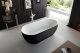 Фото Акриловая ванна BelBagno 170x80 BB70-1700-800-W/NM черно-белая