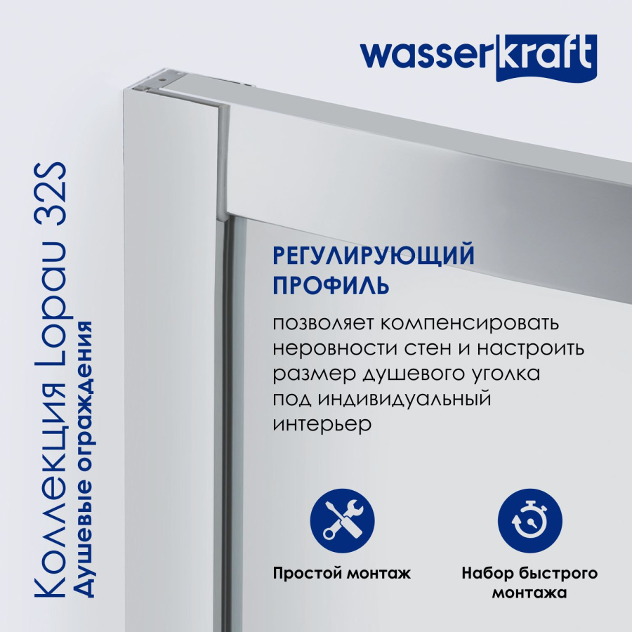 Фото Душевой уголок WasserKRAFT Lopau 32S07R