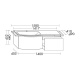 Фото Тумба с раковиной Burgbad Yso 158 SFAD141 L F2184 K0387 C0001*1 аутентичный дуб/белый глянцевый